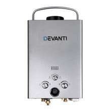 Load image into Gallery viewer, Devanti Portable Gas Water Heater 8L/Min LPG System Grey
