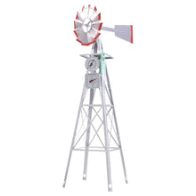 Load image into Gallery viewer, Garden Windmill 8FT 245cm Metal Ornaments Outdoor Decor Ornamental Wind Will
