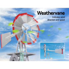 Load image into Gallery viewer, Garden Windmill 8FT 245cm Metal Ornaments Outdoor Decor Ornamental Wind Will
