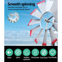 Load image into Gallery viewer, Garden Windmill 8FT 245cm Metal Ornaments Outdoor Decor Ornamental Wind Will
