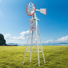Load image into Gallery viewer, Garden Windmill 8FT 245cm Metal Ornaments Outdoor Decor Ornamental Wind Will
