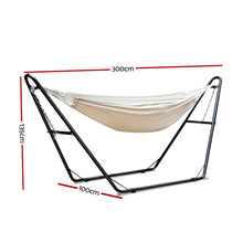 Load image into Gallery viewer, Gardeon Hammock Bed with Steel Frame Stand - Cream
