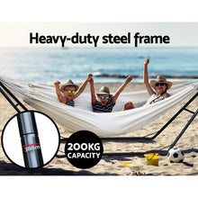 Load image into Gallery viewer, Gardeon Hammock Bed with Steel Frame Stand - Cream
