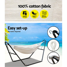 Load image into Gallery viewer, Gardeon Hammock Bed with Steel Frame Stand - Cream
