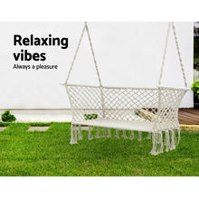 Load image into Gallery viewer, Gardeon Hammock Chair Outdoor Portable Camping Hammocks 2 Person Cream
