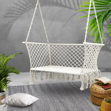 Load image into Gallery viewer, Gardeon Hammock Chair Outdoor Portable Camping Hammocks 2 Person Cream
