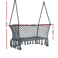 Load image into Gallery viewer, Gardeon Hammock Chair Outdoor Portable Camping Hammocks 2 Person Grey
