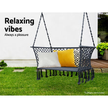 Load image into Gallery viewer, Gardeon Hammock Chair Outdoor Portable Camping Hammocks 2 Person Grey
