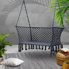 Load image into Gallery viewer, Gardeon Hammock Chair Outdoor Portable Camping Hammocks 2 Person Grey
