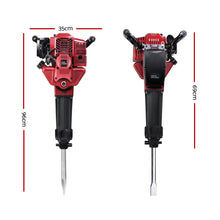 Load image into Gallery viewer, GIANTZ 52CC Petrol Jack Hammer Demolition Breaker Concrete Jackhammer
