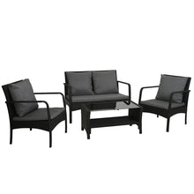 Load image into Gallery viewer, Gardeon Outdoor Sofa Set Lounge Setting Wicker Table and Chairs Garden Patio Furniture

