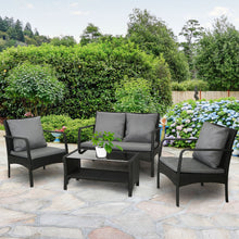 Load image into Gallery viewer, Gardeon Outdoor Sofa Set Lounge Setting Wicker Table and Chairs Garden Patio Furniture
