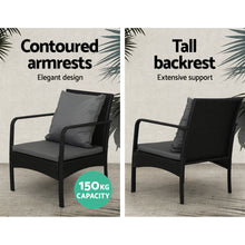 Load image into Gallery viewer, Gardeon Outdoor Sofa Set Lounge Setting Wicker Table and Chairs Garden Patio Furniture
