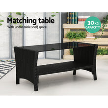 Load image into Gallery viewer, Gardeon Outdoor Sofa Set Lounge Setting Wicker Table and Chairs Garden Patio Furniture
