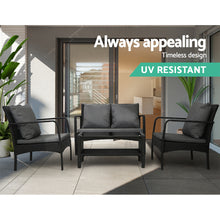 Load image into Gallery viewer, Gardeon Outdoor Sofa Set Lounge Setting Wicker Table and Chairs Garden Patio Furniture
