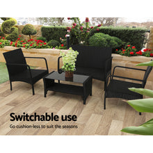 Load image into Gallery viewer, Gardeon Outdoor Sofa Set Lounge Setting Wicker Table and Chairs Garden Patio Furniture
