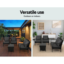 Load image into Gallery viewer, Gardeon Outdoor Sofa Set Lounge Setting Wicker Table and Chairs Garden Patio Furniture
