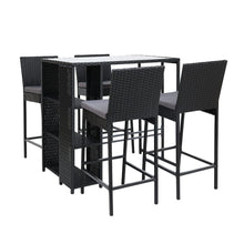 Load image into Gallery viewer, Gardeon 5-Piece Outdoor Bar Set Patio Dining Chairs Wicker Table Stools
