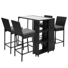 Load image into Gallery viewer, Gardeon 5-Piece Outdoor Bar Set Patio Dining Chairs Wicker Table Stools
