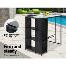 Load image into Gallery viewer, Gardeon 5-Piece Outdoor Bar Set Patio Dining Chairs Wicker Table Stools

