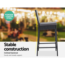 Load image into Gallery viewer, Gardeon 5-Piece Outdoor Bar Set Patio Dining Chairs Wicker Table Stools
