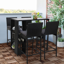 Load image into Gallery viewer, Gardeon 5-Piece Outdoor Bar Set Patio Dining Chairs Wicker Table Stools
