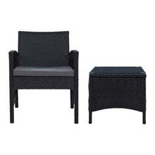 Load image into Gallery viewer, Gardeon Patio Furniture Outdoor Bistro Set Dining Chairs Setting 3 Piece Wicker
