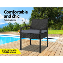 Load image into Gallery viewer, Gardeon Outdoor Dining Chairs Patio Furniture Rattan Lounge Chair Cushion Felix
