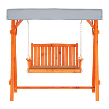 Load image into Gallery viewer, Gardeon Swing Chair Wooden Garden Bench Canopy 2 Seater Outdoor Furniture
