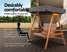 Load image into Gallery viewer, Gardeon Swing Chair Wooden Garden Bench Canopy 2 Seater Outdoor Furniture
