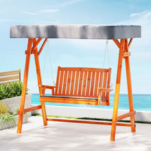 Load image into Gallery viewer, Gardeon Swing Chair Wooden Garden Bench Canopy 2 Seater Outdoor Furniture
