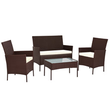 Load image into Gallery viewer, Gardeon 4-piece Wicker Outdoor Set - Brown
