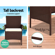 Load image into Gallery viewer, Gardeon 4-piece Wicker Outdoor Set - Brown
