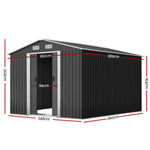 Load image into Gallery viewer, Giantz Garden Shed Outdoor Storage Sheds Tool Workshop 2.6X3.89X2.02M
