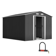 Load image into Gallery viewer, Giantz Garden Shed 2.6x3.9M w/Metal Base Sheds Outdoor Storage Workshop Tool Shelter Sliding Door
