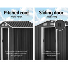 Load image into Gallery viewer, Giantz Garden Shed 2.6x3.9M w/Metal Base Sheds Outdoor Storage Workshop Tool Shelter Sliding Door
