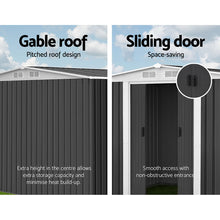 Load image into Gallery viewer, Giantz Garden Shed 2.58x2.07M w/Metal Base Sheds Outdoor Storage Double Door Tool
