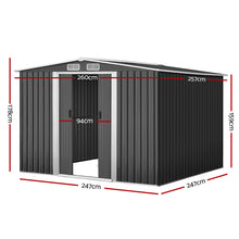 Load image into Gallery viewer, Giantz Garden Shed Outdoor Storage Sheds Tool Workshop 2.6x2.57x1.78M
