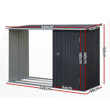 Load image into Gallery viewer, Giantz Garden Shed Sheds Outdoor Tool 2.49x1.04M Storage Workshop House Galvanised Steel
