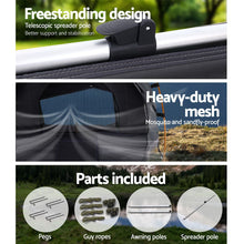 Load image into Gallery viewer, Weisshorn Double Swag Camping Swags Canvas Free Standing Dome Tent Dark Grey 4CM
