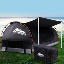 Load image into Gallery viewer, Weisshorn Double Swag Camping Swags Canvas Free Standing Dome Tent Dark Grey 4CM
