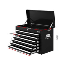 Load image into Gallery viewer, Giantz 10 Drawer Tool Box Cabinet Chest Toolbox Storage Garage Organiser Black
