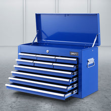 Load image into Gallery viewer, Giantz 10 Drawer Tool Box Cabinet Chest Toolbox Storage Garage Organiser Blue
