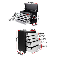 Load image into Gallery viewer, Giantz 14 Drawer Tool Box Cabinet Chest Mechanic Garage Storage Trolley Grey
