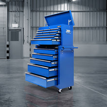 Load image into Gallery viewer, Giantz 14 Drawer Tool Box Cabinet Chest Mechanic Garage Storage Trolley Blue
