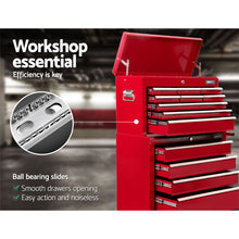 Load image into Gallery viewer, Giantz 14 Drawer Tool Box Cabinet Chest Mechanic Garage Storage Trolley Red
