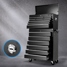 Load image into Gallery viewer, Giantz 15 Drawer Tool Box Cabinet Chest Trolley Toolbox Garage Storage Box
