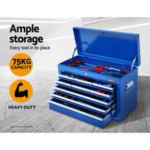 Load image into Gallery viewer, Giantz 15 Drawers Tool Box Chest Trolley Cabinet Garage Storage Boxes Organizer Blue
