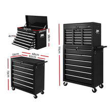 Load image into Gallery viewer, Giantz 16 Drawer Tool Box Cabinet Chest Trolley Toolbox Garage Storage Box
