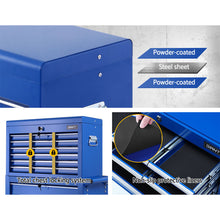 Load image into Gallery viewer, Giantz Tool Box Chest Trolley 16 Drawers Cabinet Cart Garage Toolbox Blue
